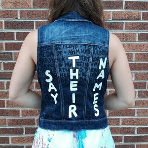 Handpainted Denim Vest